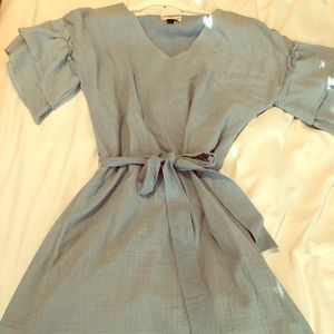 Ruffle sleeve mini dress